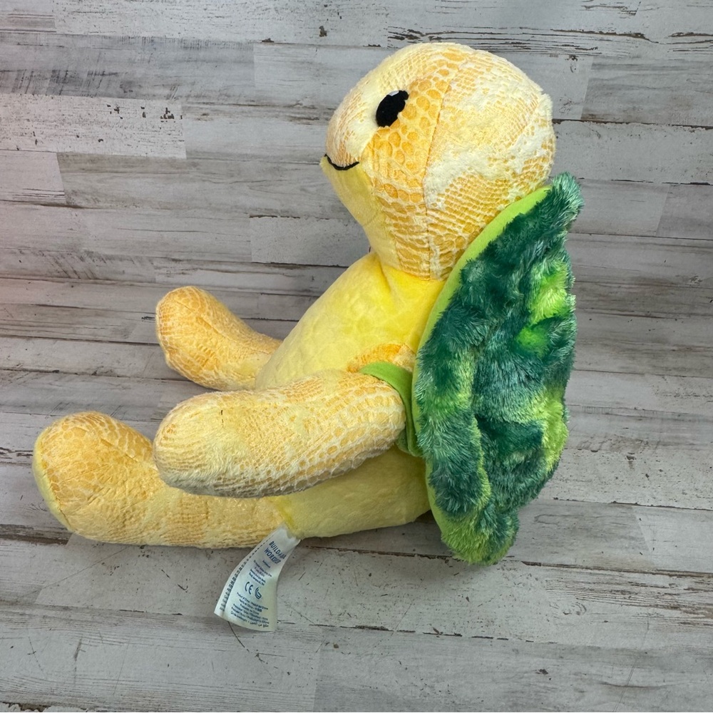 Build A Bear 17" Sea Turtle Yellow Plush Stuffed Animal w/Removable Green Shell - Picture 2 of 9